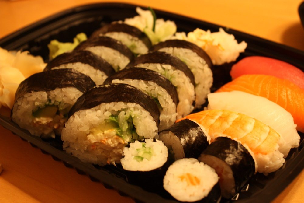 sushi from a local place valby 2010
