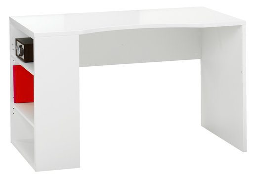simple white desk