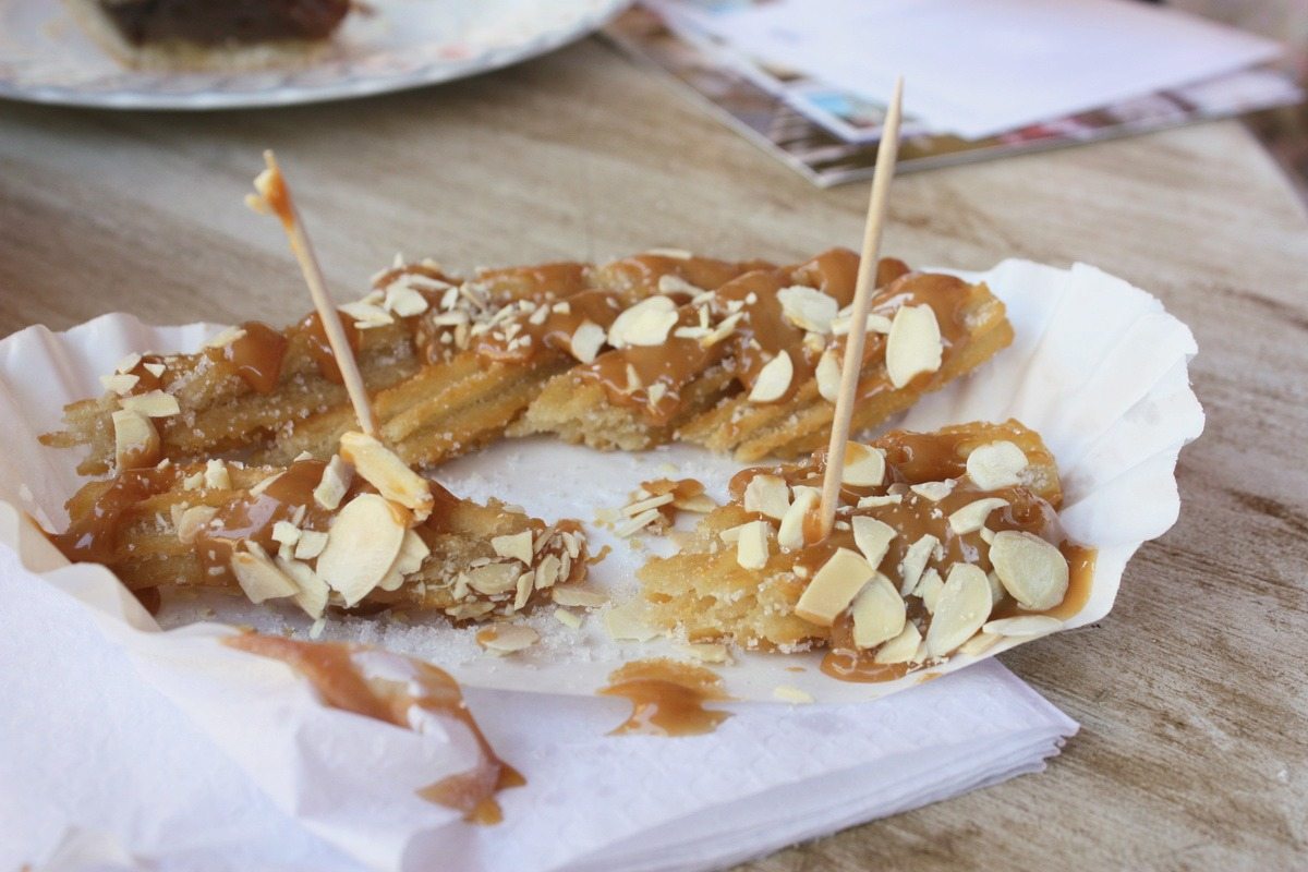 Churros con dulce de leche