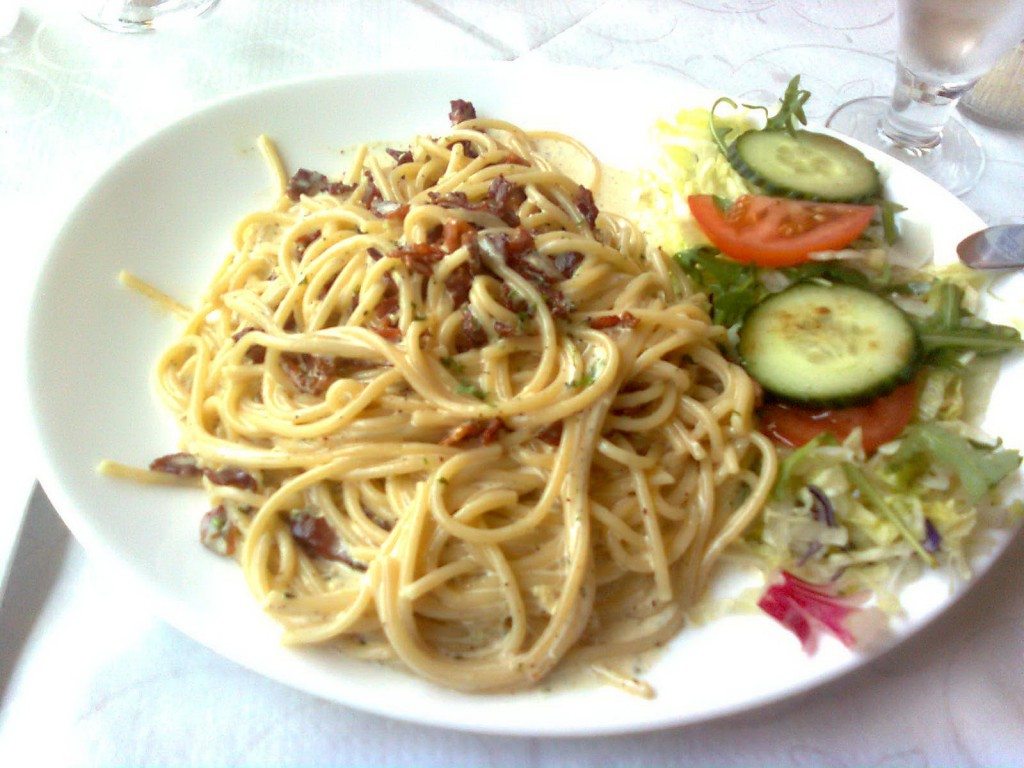 spaghetti carbonara in rødovre