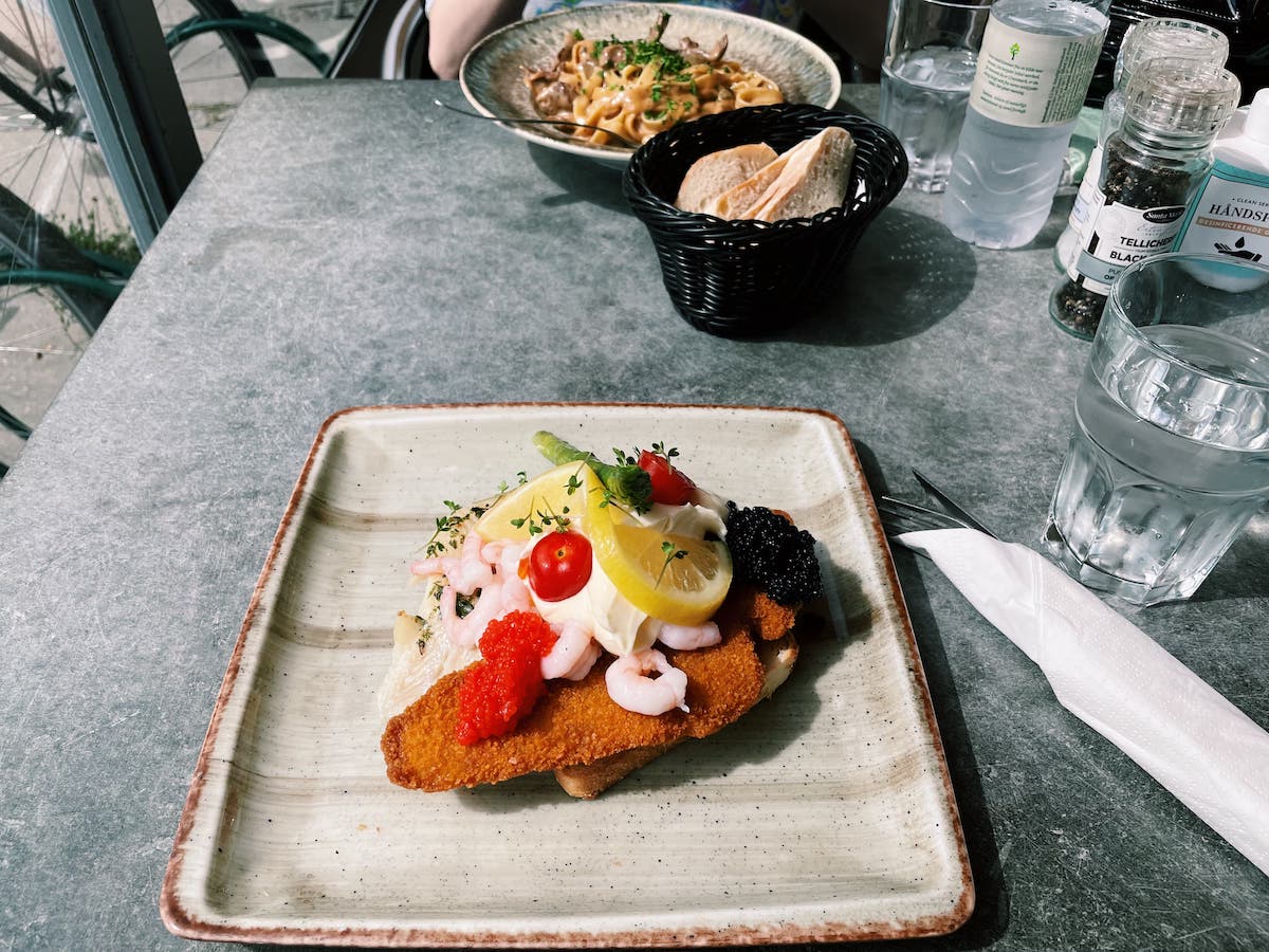 Danish smørrebrød fiskefilet dragør