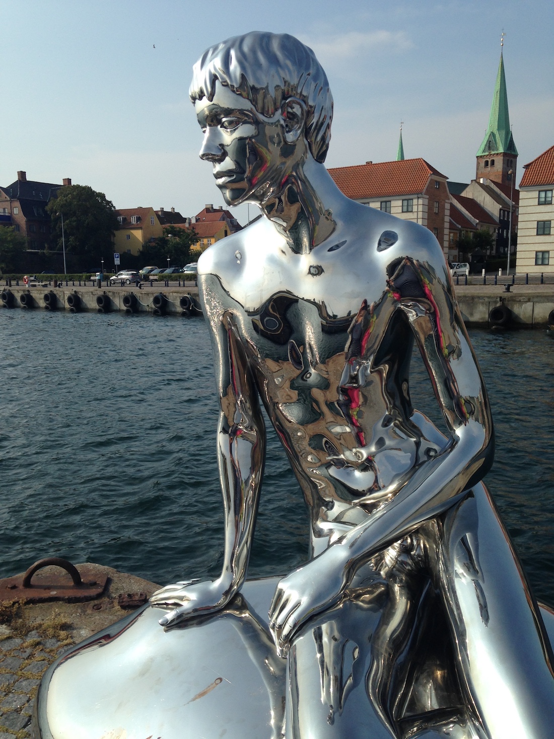 Helsingør the little merman in 2015 statue