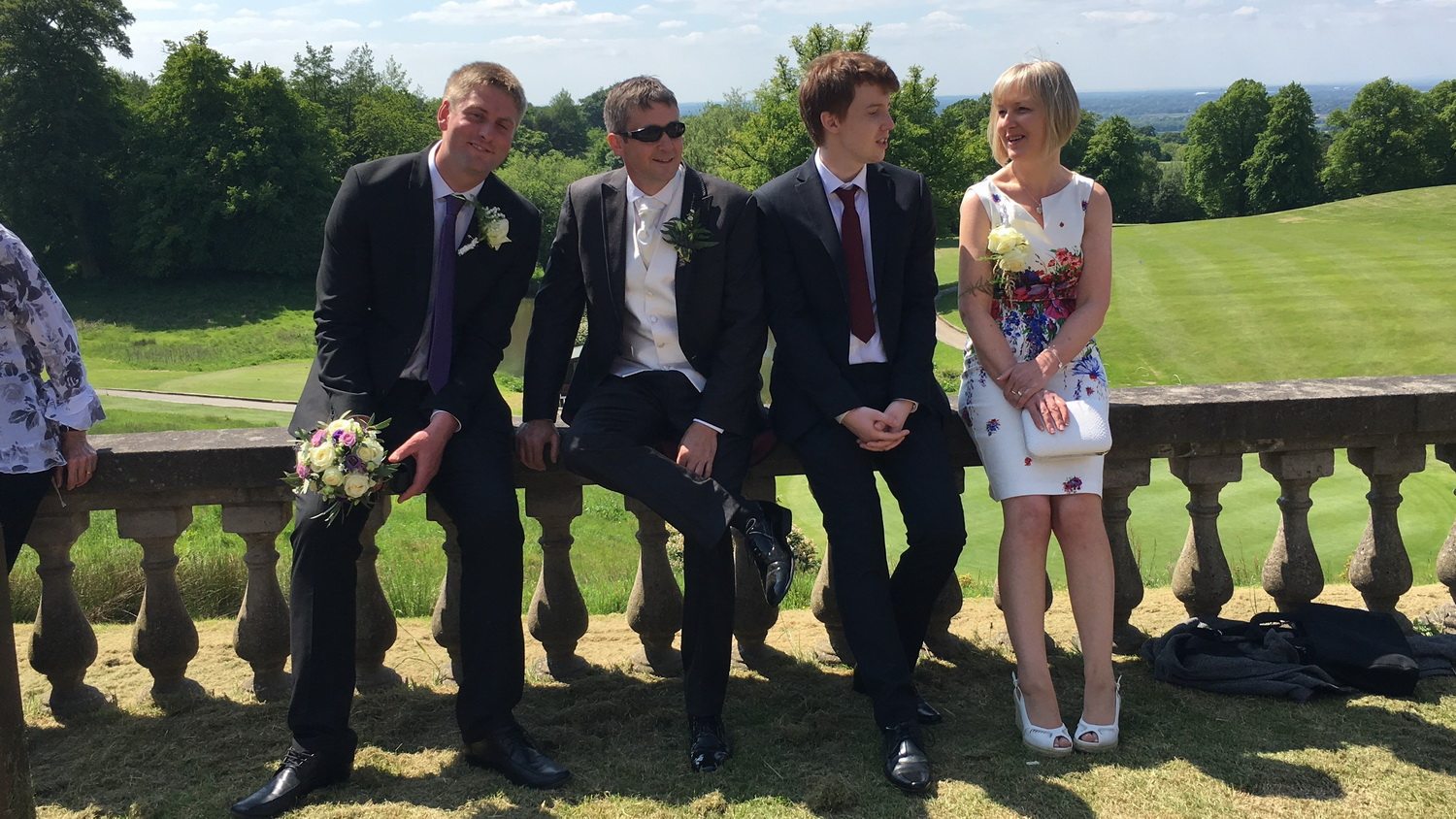 Andrew Taylor, christopher Ross, Matthew ashley ross, eileen ross at the wedding