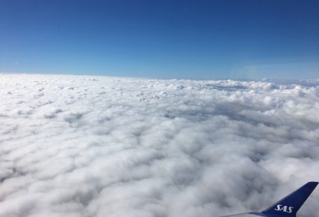 clouds from above on a SAS airplane