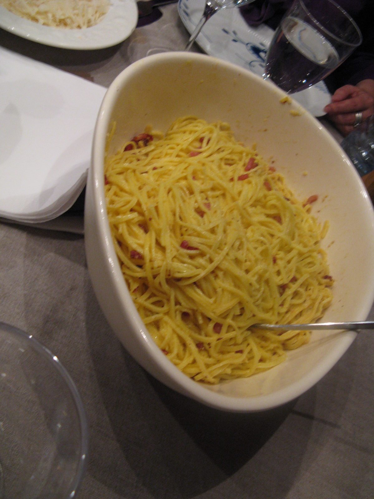 home made spaghetti carbonara luxembourg
