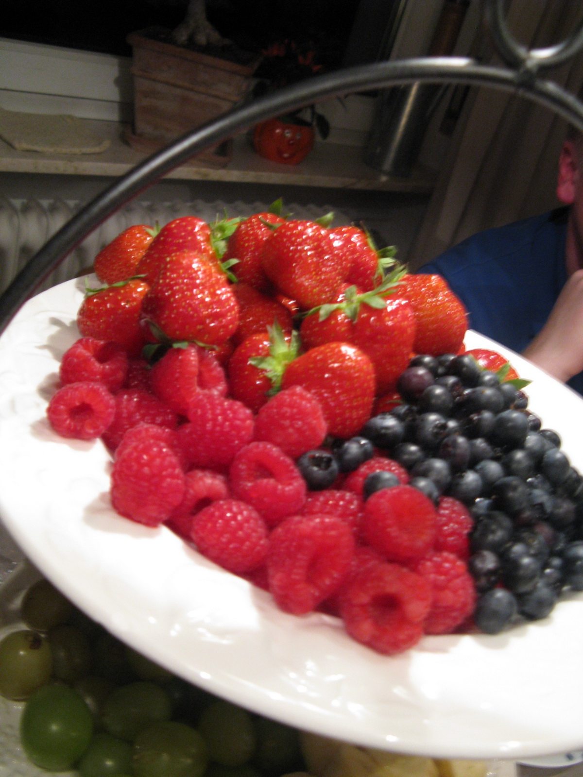 raspberries, blueberries and stawberries