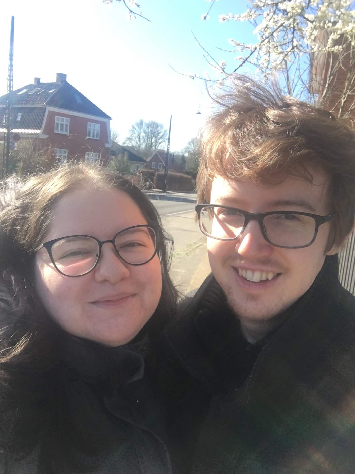 Matt and Leah on a neighbourhood walk during corona 2020