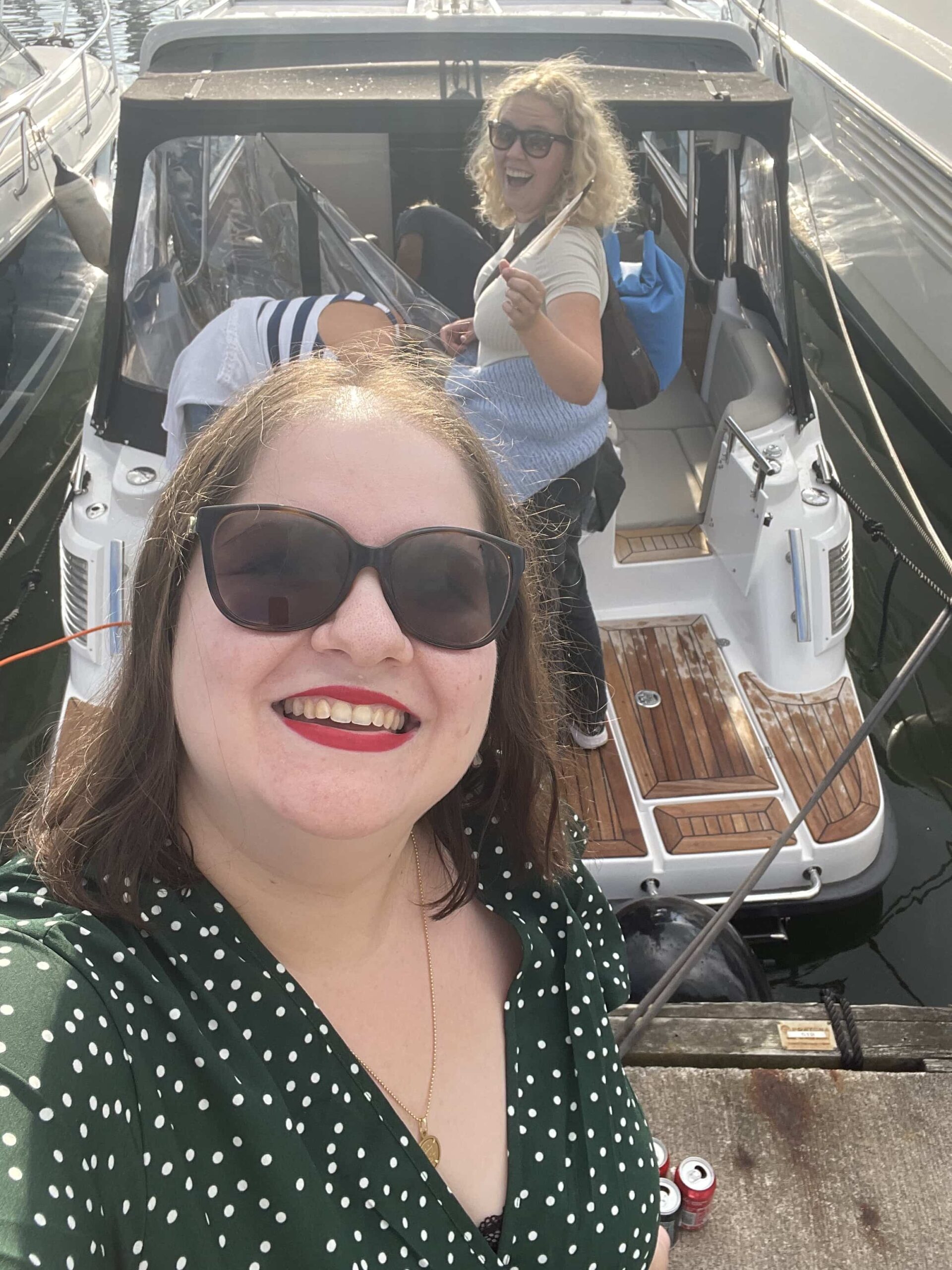 Me, godsis and godmom and a boat