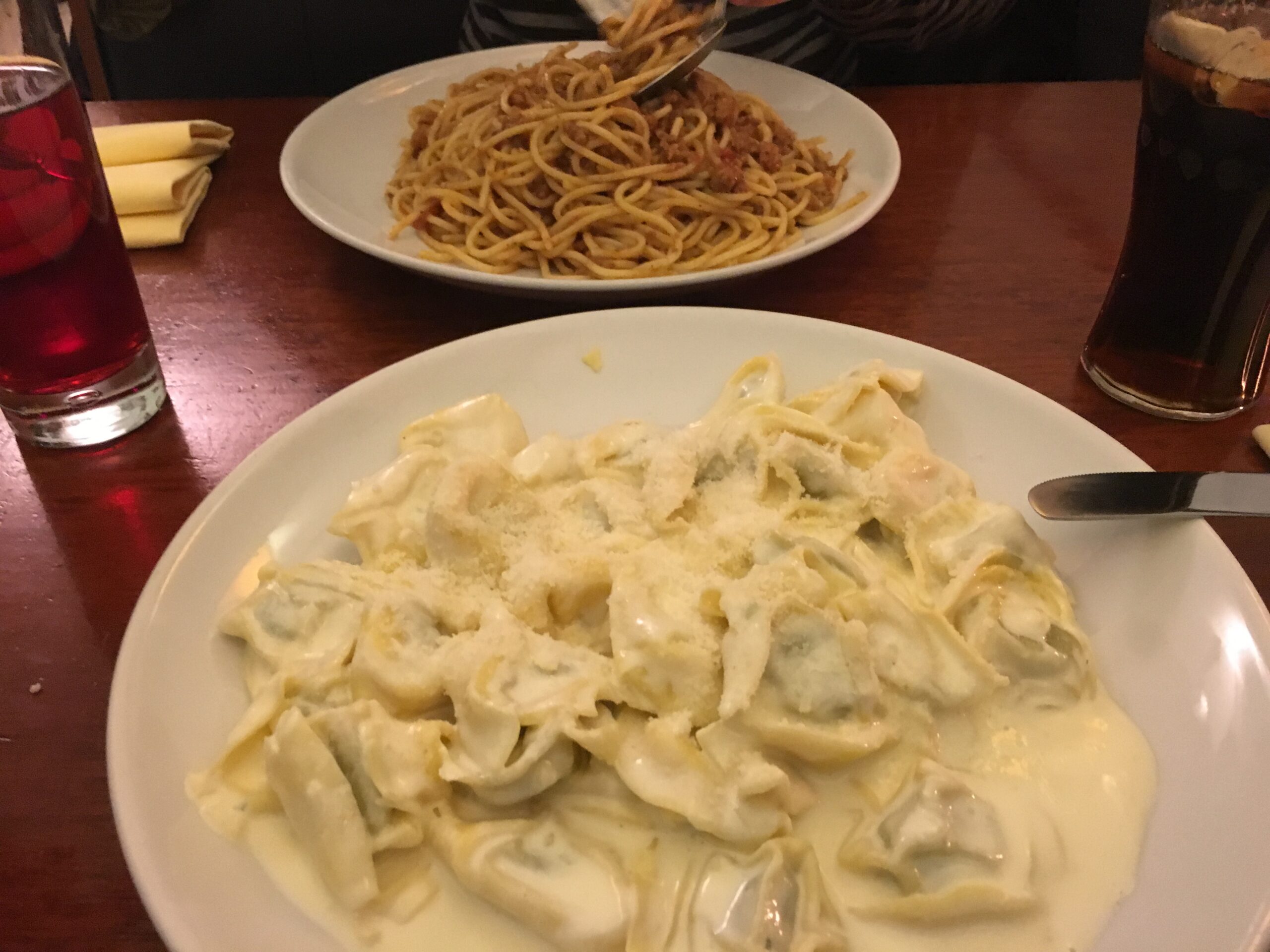 Pasta at a little restaurant in London 2016
