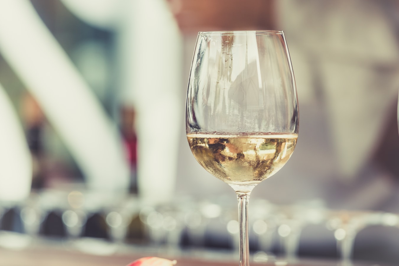 a glas of white wine 2020