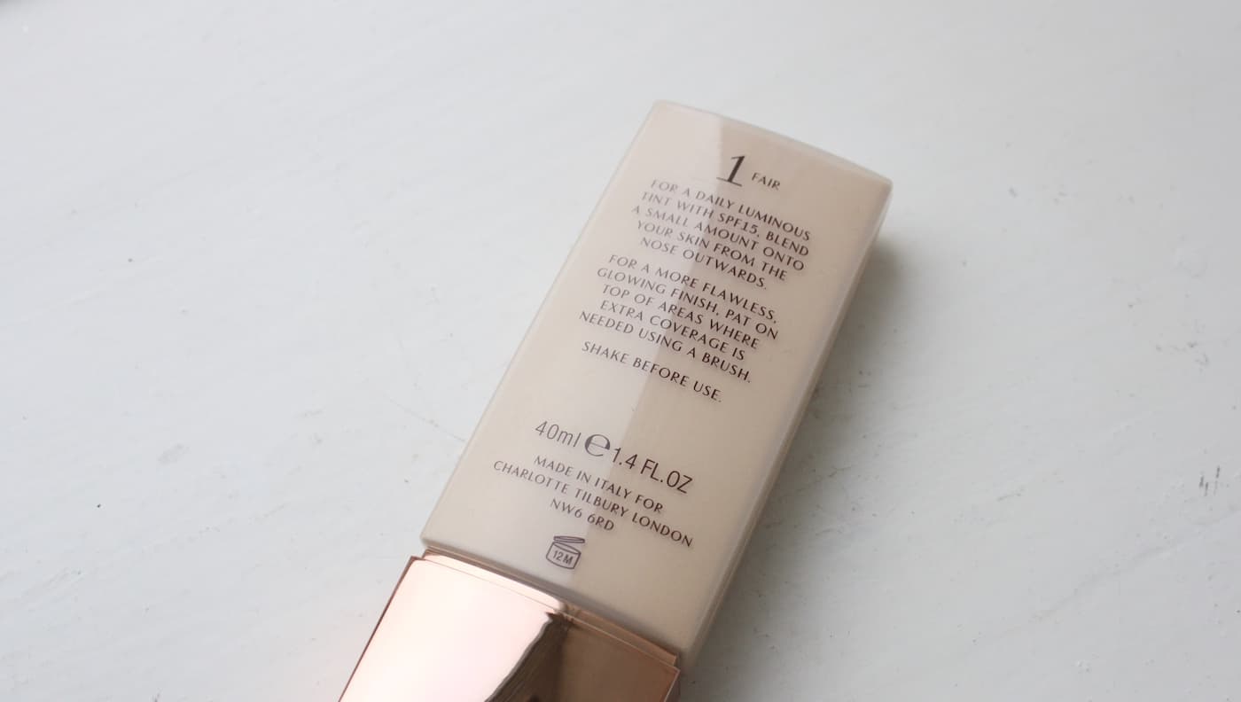 charlotte tilbury light wonder foundation in l 1 fair