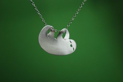 sloth necklace cute