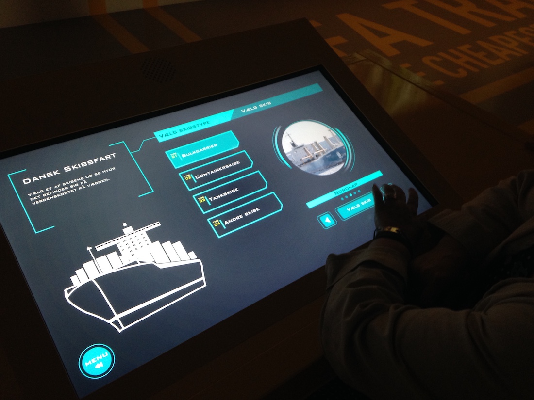 interactive ship to go on map helsingør museum 2015