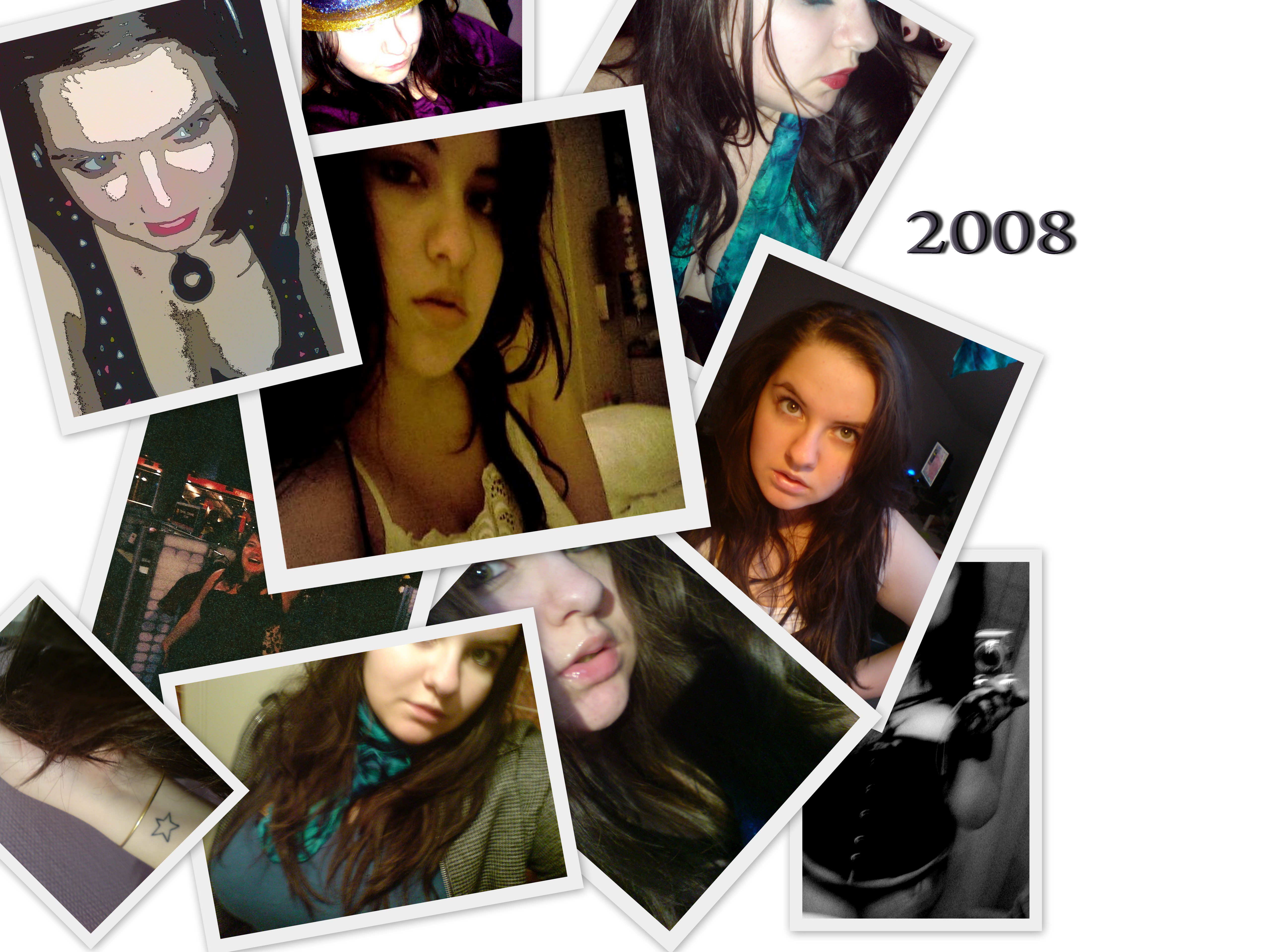 photo collage of leah from 2008