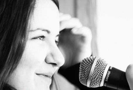 leah sephira salazar and a microphone 2010