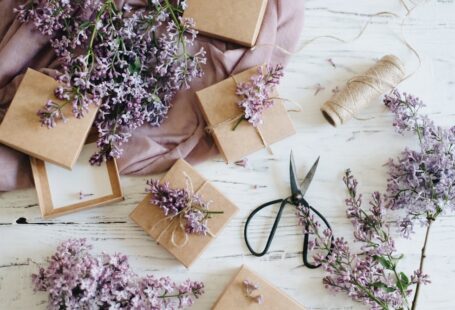 presents with lilacs and ribbon 2021