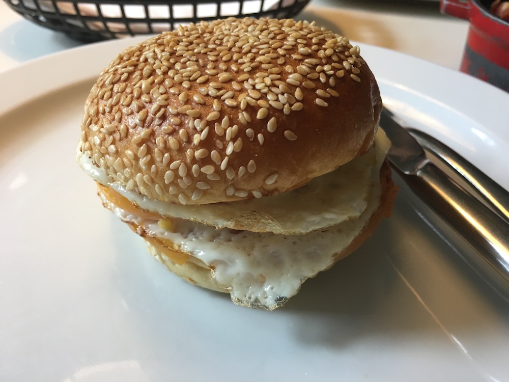 sunny cheese sliders at the greasy spoon