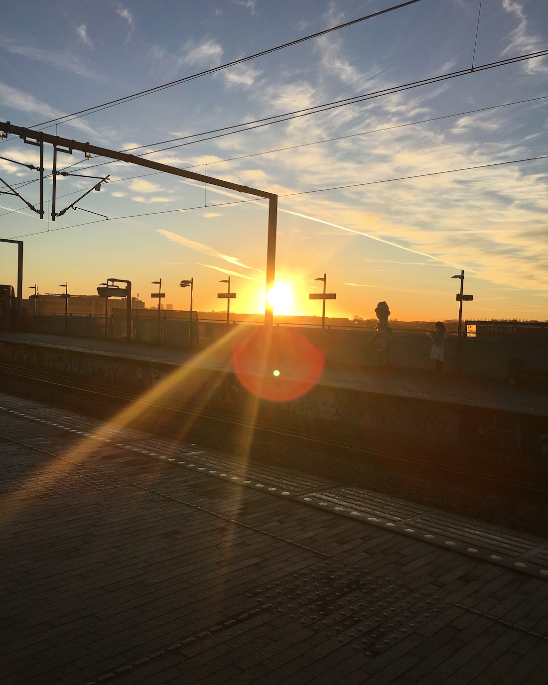 sunrise at ny ellebjerg station january 2019