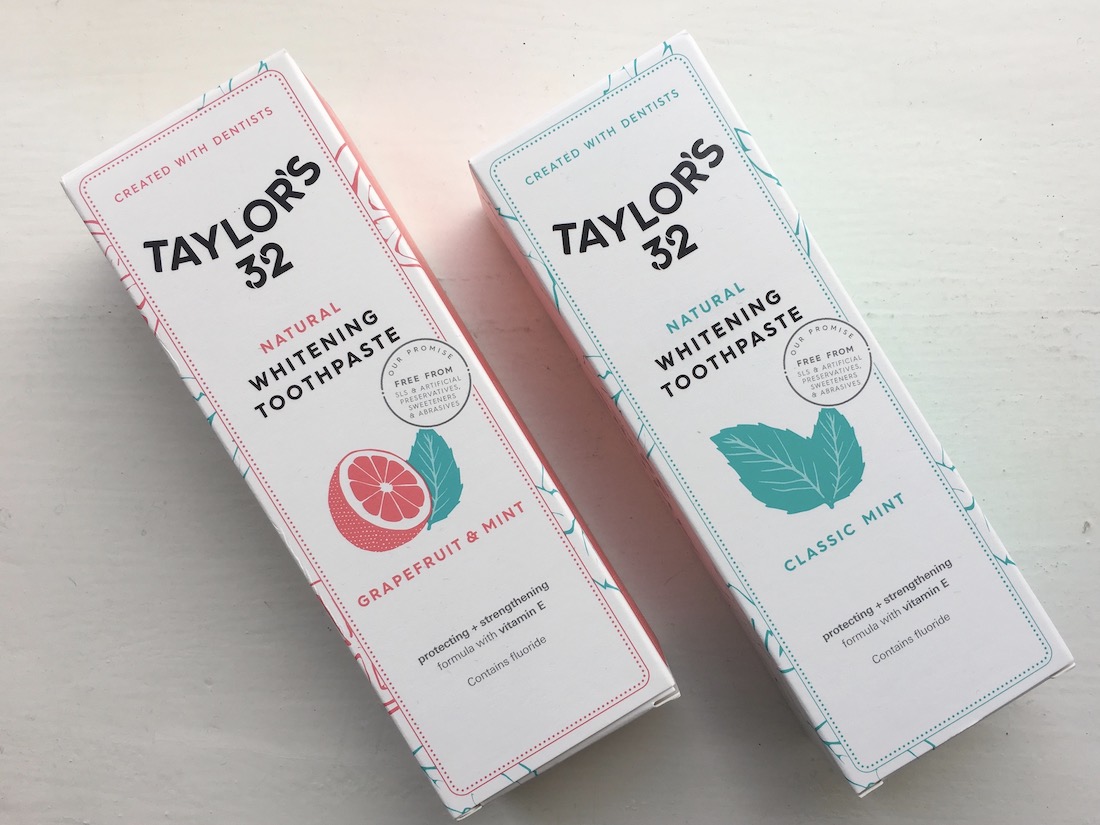 taylors 32 whitening toothepaste two kinds